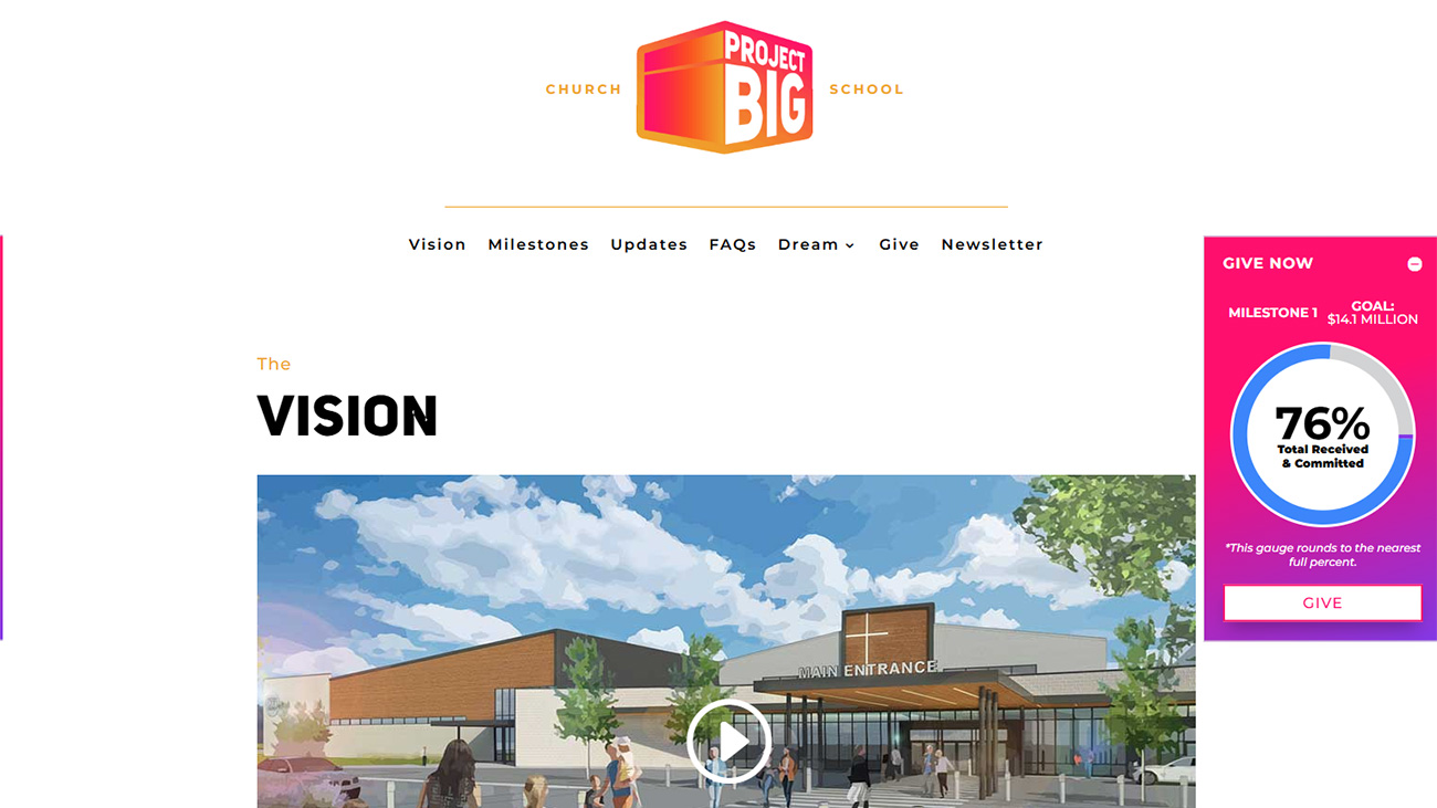 This is a screenshot of the Victory Life Church website homepage