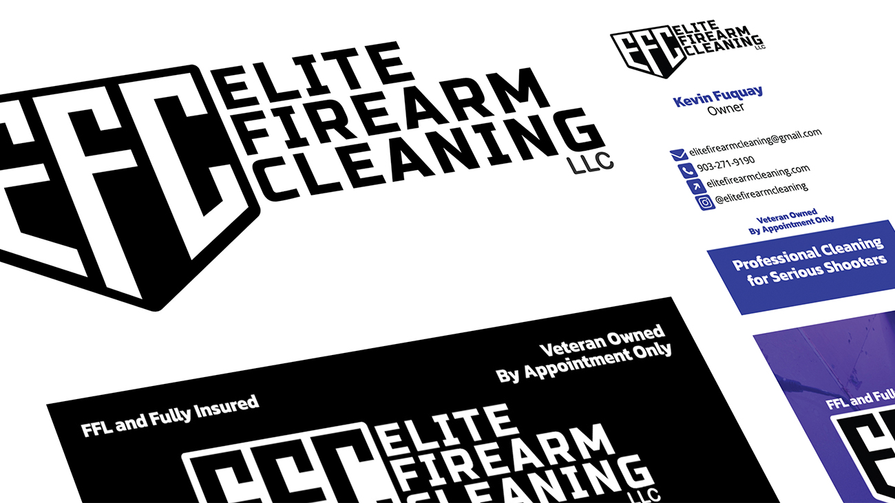 A design layout of the EFC Logo, Business Card, and Banner designs